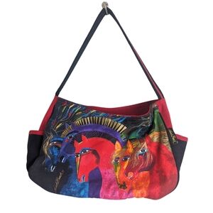Laurel Burch multicolor  Shoulder Bag.  Beautiful Colors with Horses.